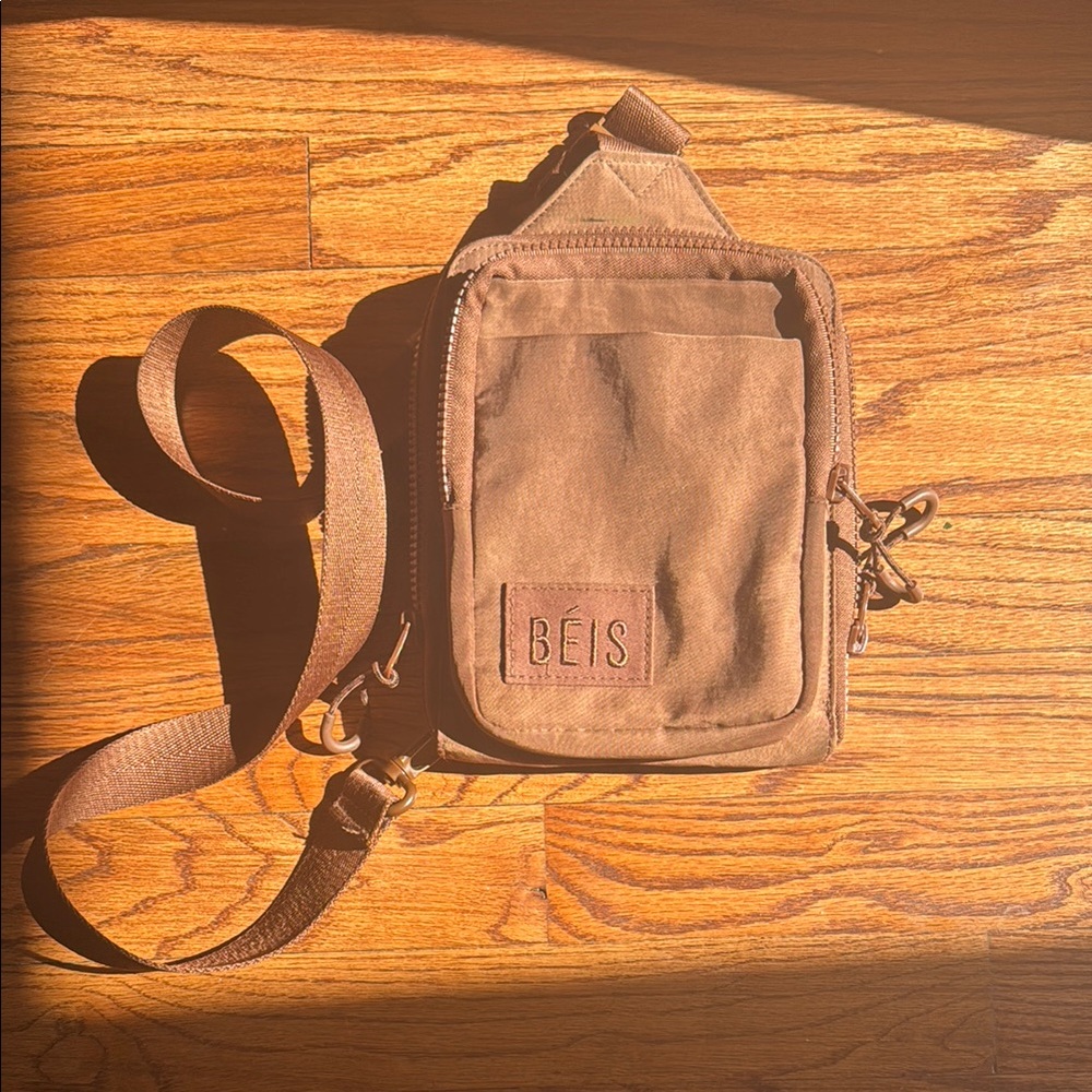 BEIS Brown Belt Bag with Adjustable Strap and Sturdy Fabric